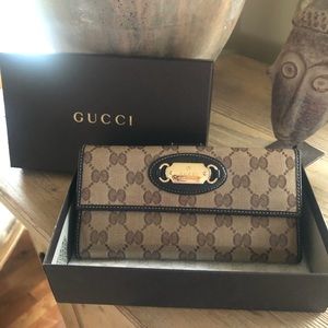 GUCCI crystal slim wallet.New in box.